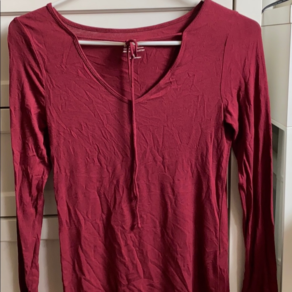 Red long sleeve from hollister.